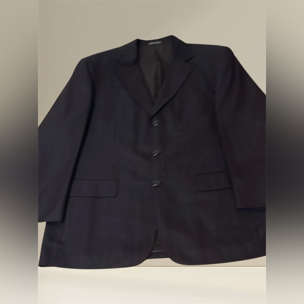 Men’s Suit Andre Lanzino Black Striped Single Breasted Suit